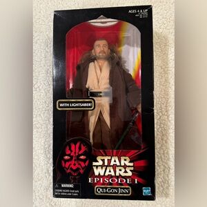 Star Wars Episode I Action Collection Qui-Gon Jinn 12 Inch Figure Hasbro 57131